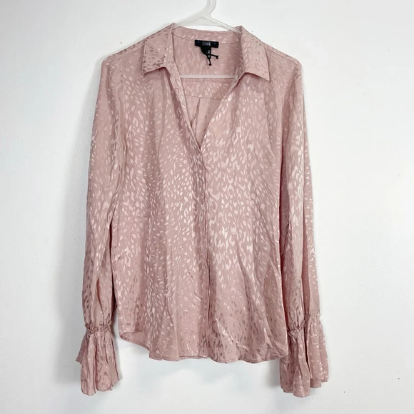 NEW Paige Blouse Womens Size Medium Pink Blush Long Sleeve NWT